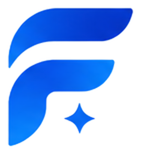 The FairLogic symbol: a dynamic letter F with a spark